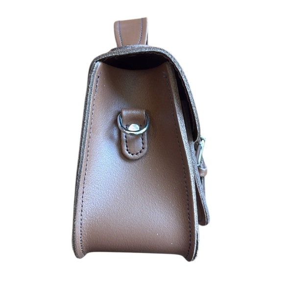 New Zatchels Handmade Leather Micro Satchel Crossbody Shoulder Bag Chestnut Tan - Picture 5 of 13